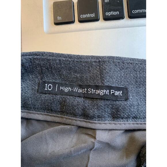 Talbots Women's High Rise Flat Front Straight Ankle Pant Gray Size 10 - Picture 4 of 6